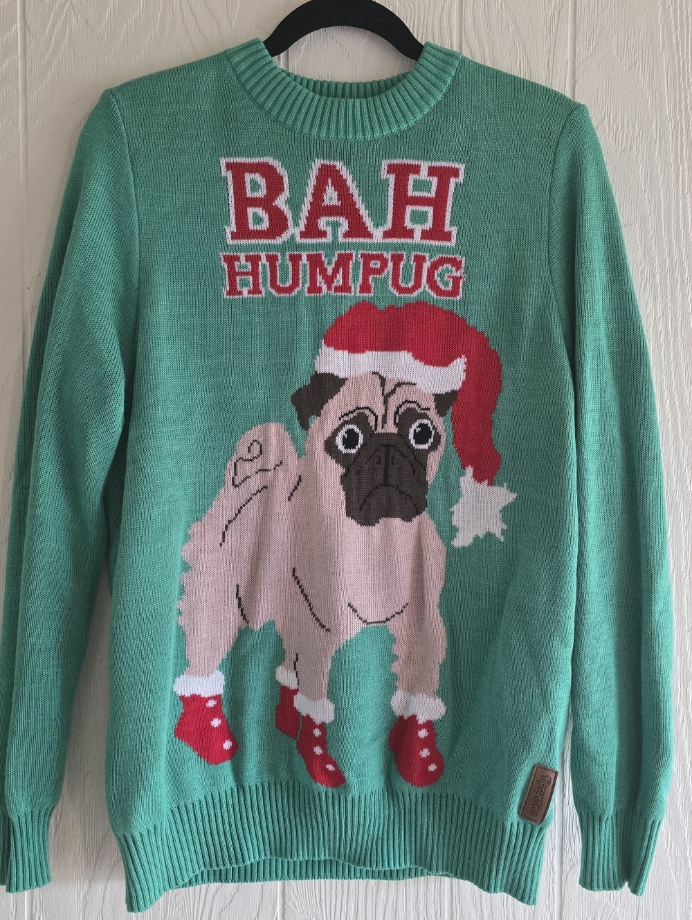 Tipsyelves Bah Humpug Xmas Sweater Sz M